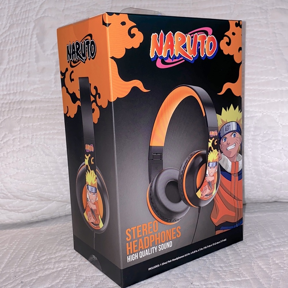 NARUTO STEREO HEADPHONES high quality sound comfortable cushion foldable design